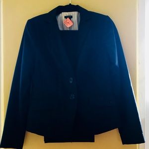 Petite Ann Taylor Curvy Fit Pant Suit - 6P- Navy